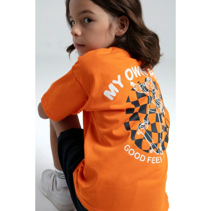 ERKEK ÇOCUK BERMUDA TAKIM - TURUNCU