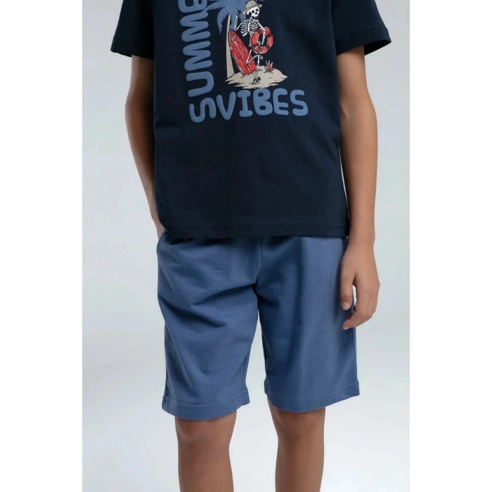 ERKEK ÇOCUK BERMUDA TAKIM - LACİVERT