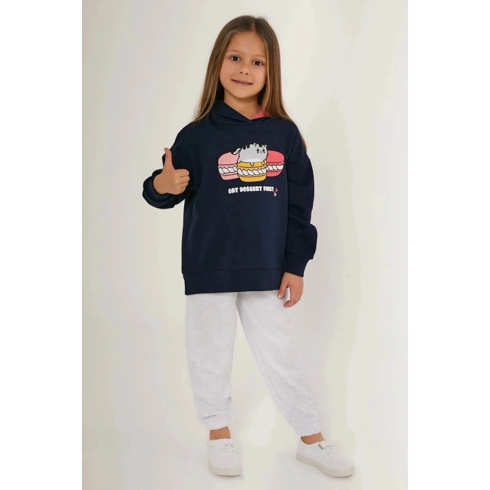 KIZ ÇOCUK EŞOFMAN TAKIM - LACİVERT