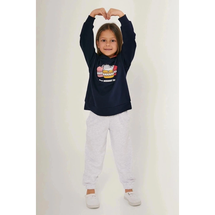 KIZ ÇOCUK EŞOFMAN TAKIM - LACİVERT