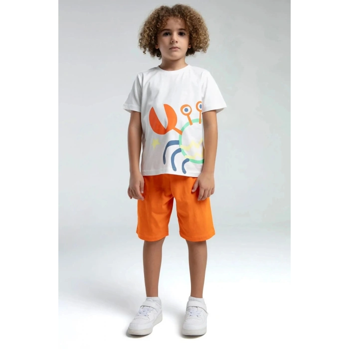 ERKEK ÇOCUK BERMUDA TAKIM - Beyaz