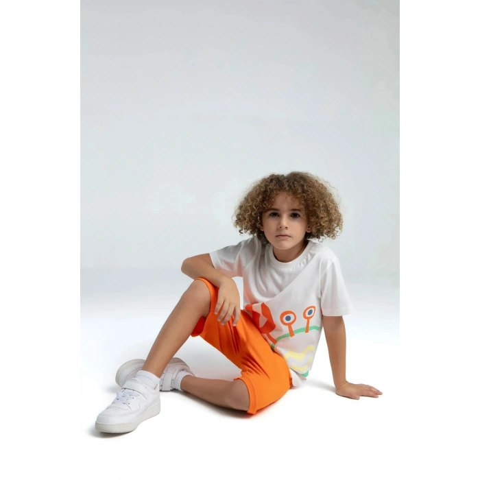 ERKEK ÇOCUK BERMUDA TAKIM - Beyaz