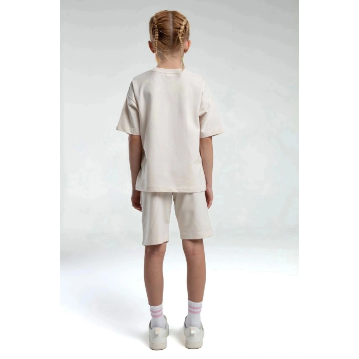 ANNE KIZ BERMUDA TAKIM - AÇIK BEJ