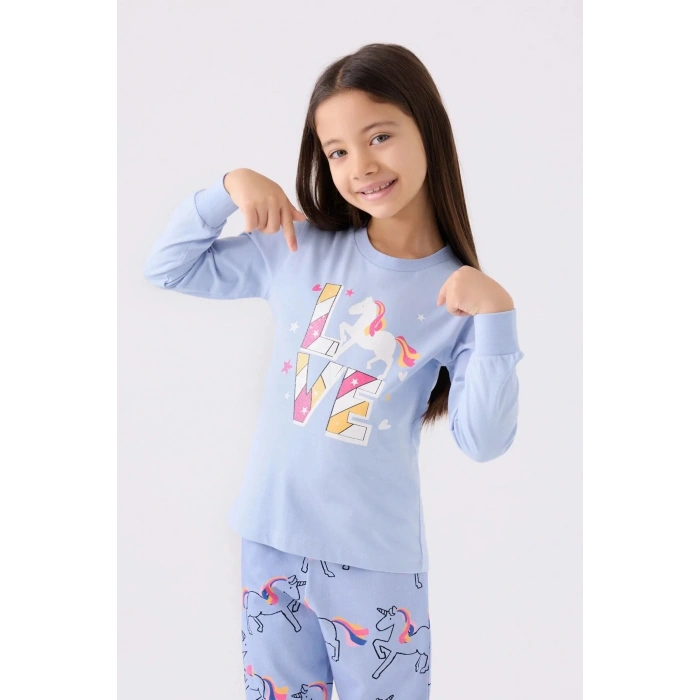 KIZ ÇOCUK İKİLİ TAKIM - MAVİ