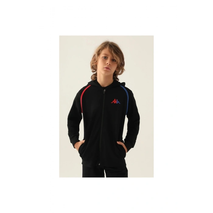 KAPPA ERKEK ÇOCUK FULLZIP SWEATSHIRT - SİYAH