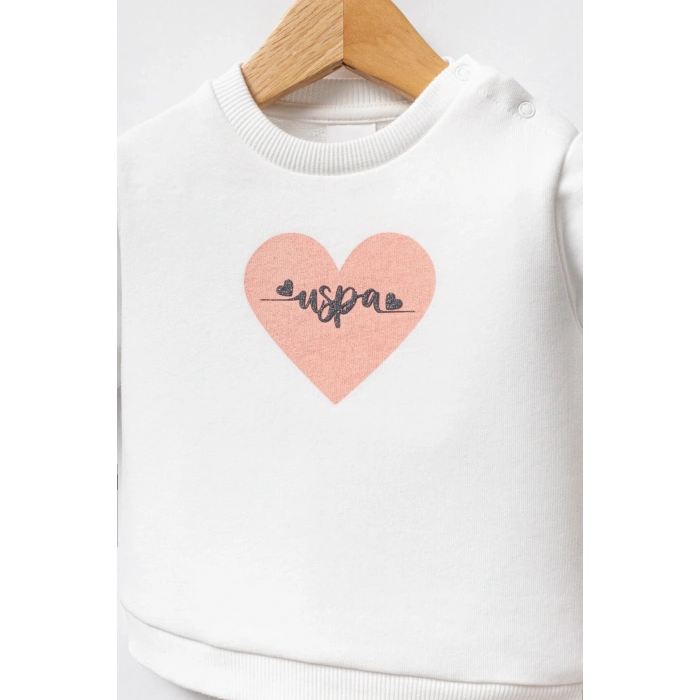 U.S.POLO ASSN KIZ BEBEK 2Lİ TAKIM - Beyaz