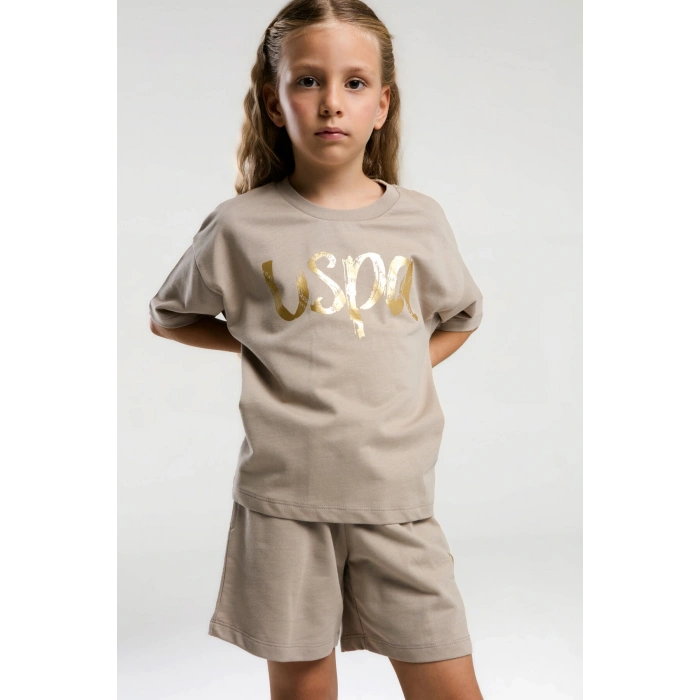 KIZ ÇOCUK ŞORT TAKIM - KUM