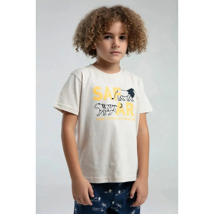 ERKEK ÇOCUK KAPRİ TAKIM - BEJ