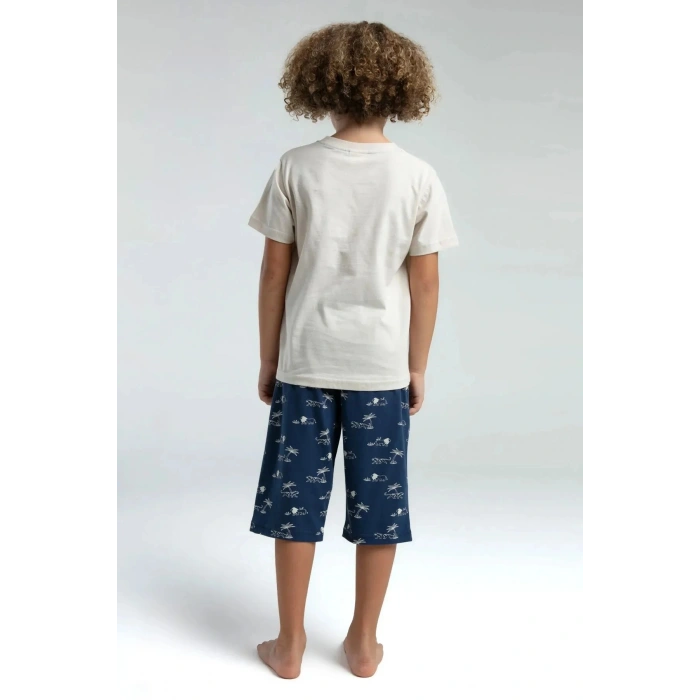 ERKEK ÇOCUK KAPRİ TAKIM - BEJ