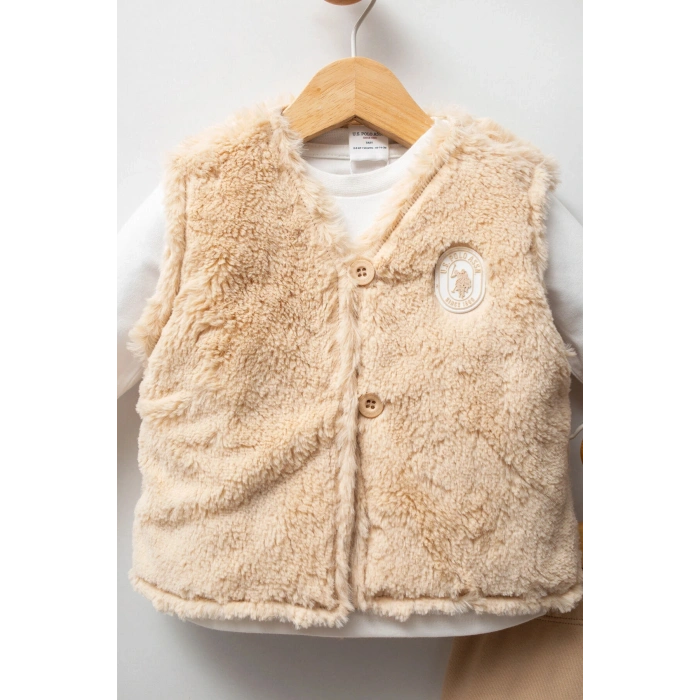 U.S.POLO ASSN KIZ BEBEK 3LÜ TAKIM - BEJ