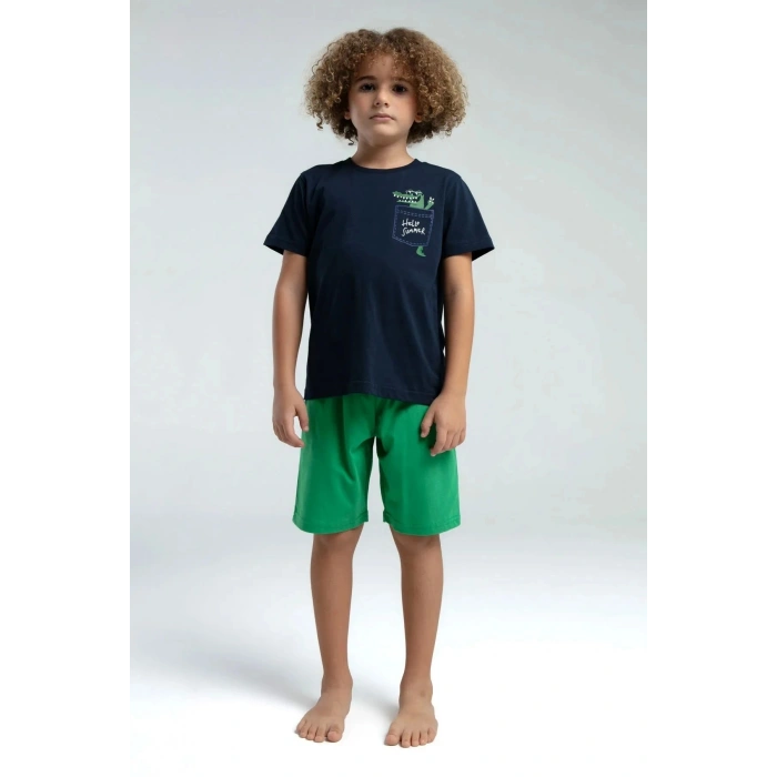 ERKEK ÇOCUK BERMUDA TAKIM - LACİVERT