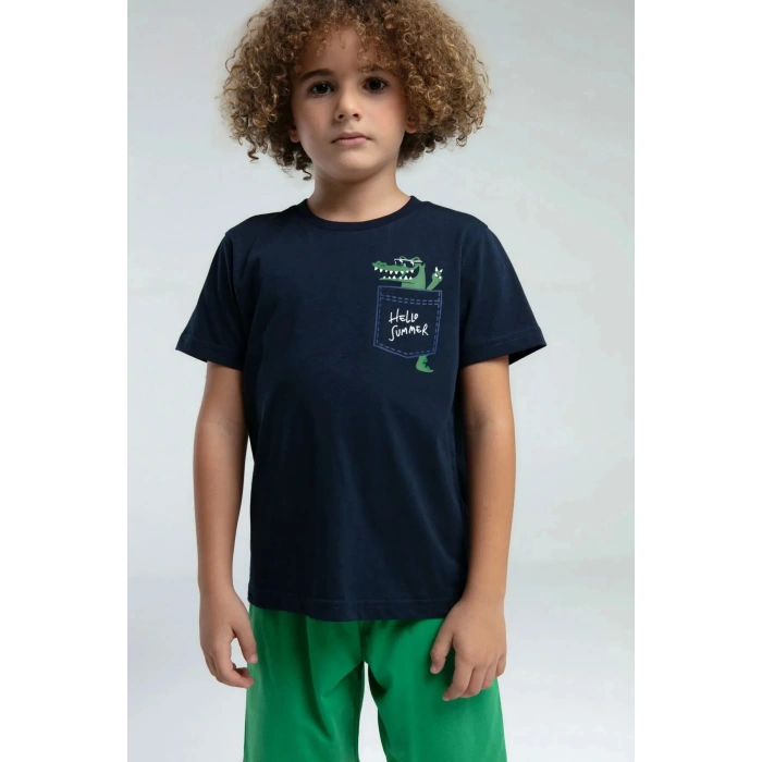 ERKEK ÇOCUK BERMUDA TAKIM - LACİVERT