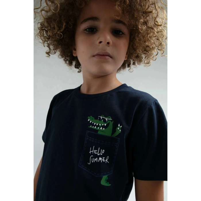 ERKEK ÇOCUK BERMUDA TAKIM - LACİVERT