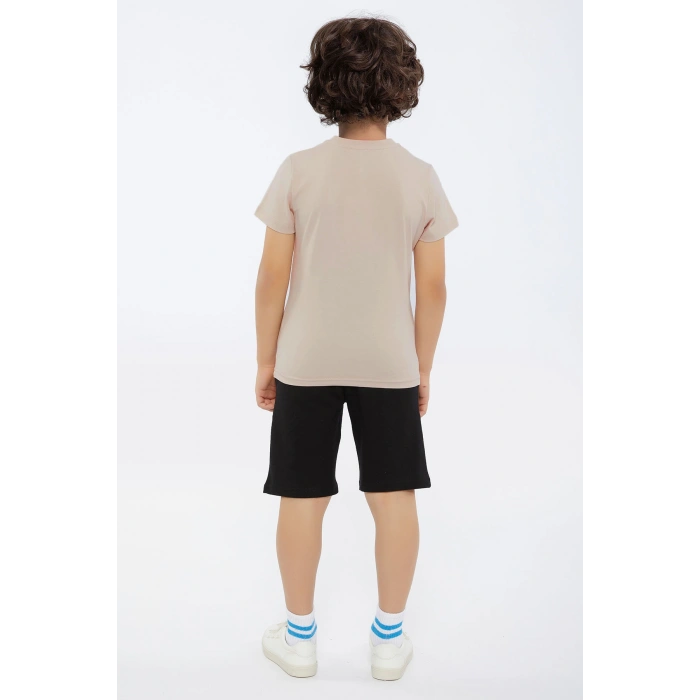ERKEK ÇOCUK BERMUDA TAKIMI - LATTE