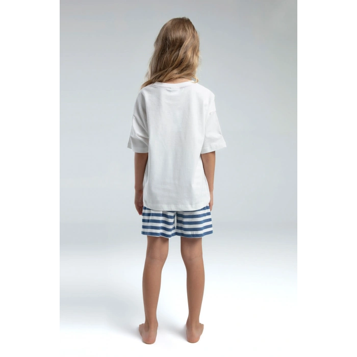KIZ GARSON ŞORT TAKIM - Beyaz