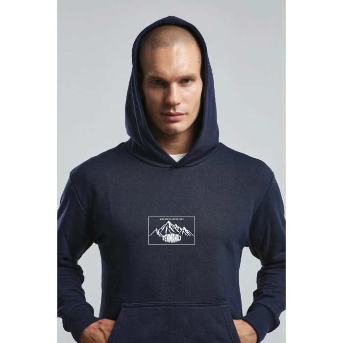 Benmanaj Erkek Beyaz Sweatshirt - LACİVERT
