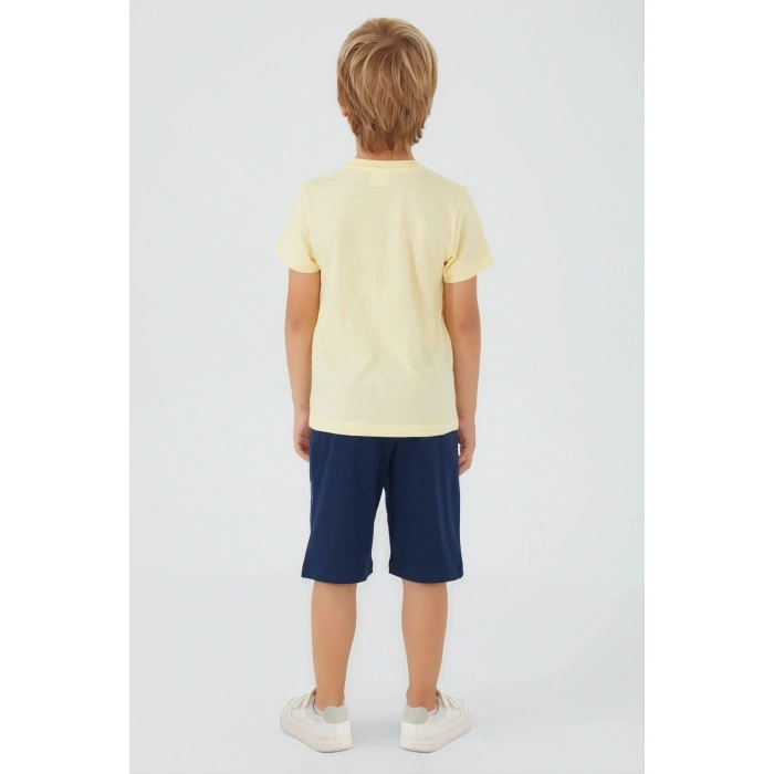 ERKEK ÇOCUK BERMUDA TAKIM - BEBEK SARI
