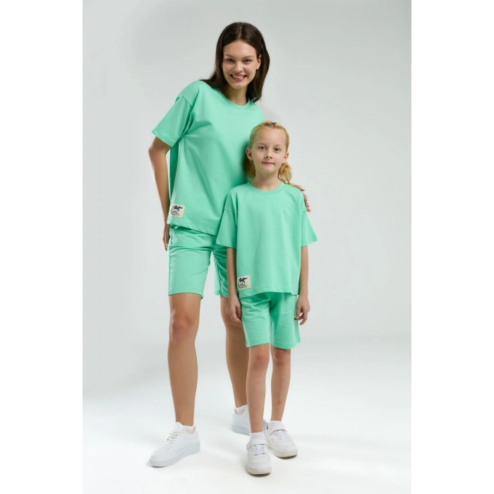 ANNE KIZ BERMUDA TAKIM - BAMBU