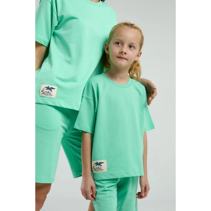 ANNE KIZ BERMUDA TAKIM - BAMBU