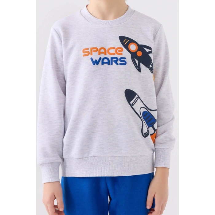 ERKEK ÇOCUK EŞOFMAN TAKIM - KAR MELANJ