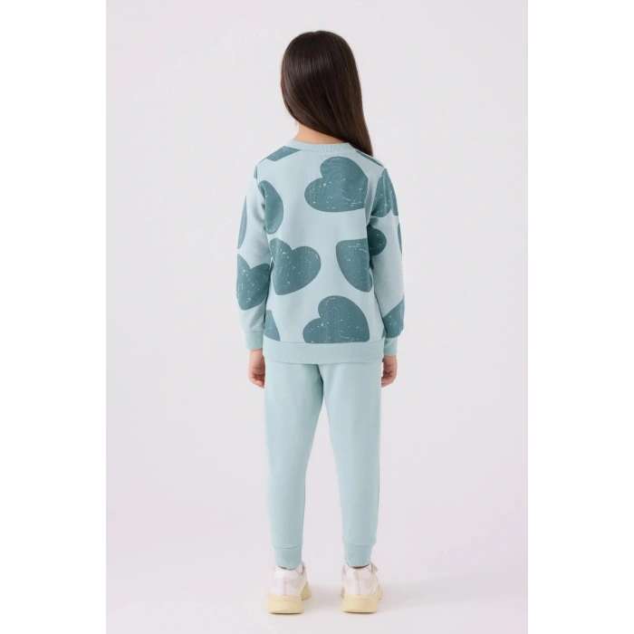 KIZ ÇOCUK EŞOFMAN TAKIM - SU YEŞİLİ