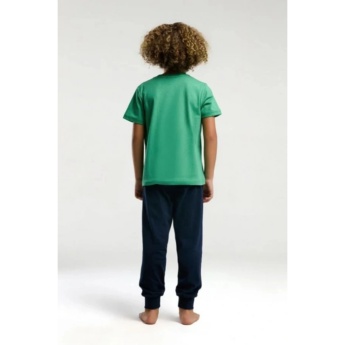 ERKEK GARSON PİJAMA TAKIMI - ÇAM YEŞİLİ
