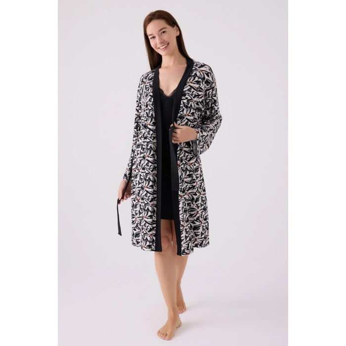 ARNETTA KADIN SİYAH SABAHLIK - SİYAH