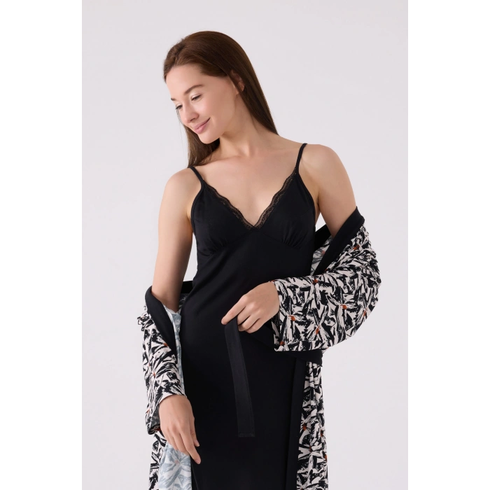 ARNETTA KADIN SİYAH SABAHLIK - SİYAH