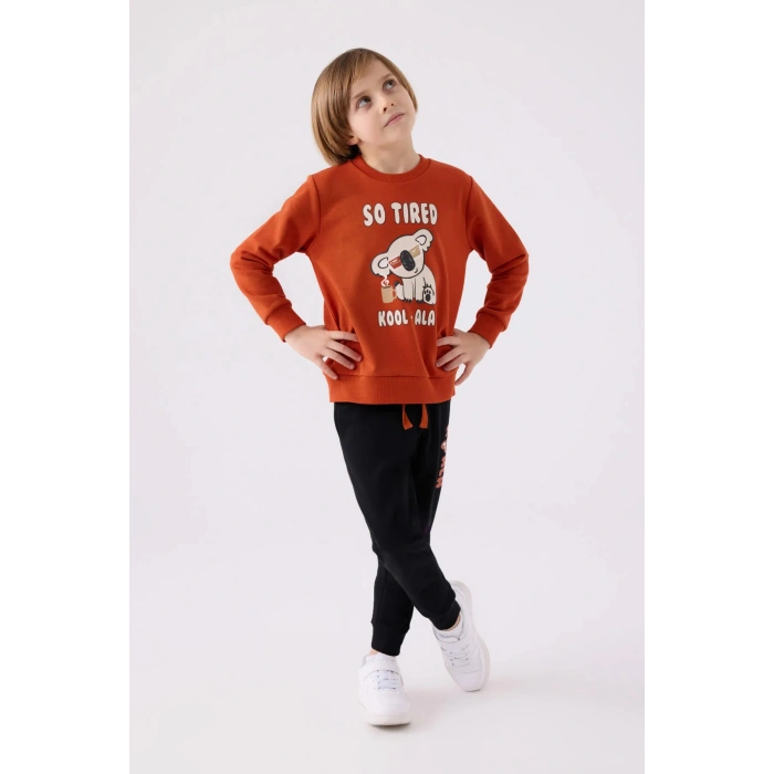 ERKEK ÇOCUK EŞOFMAN TAKIM - KİREMİT