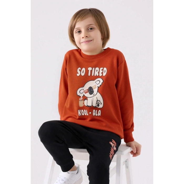 ERKEK ÇOCUK EŞOFMAN TAKIM - KİREMİT