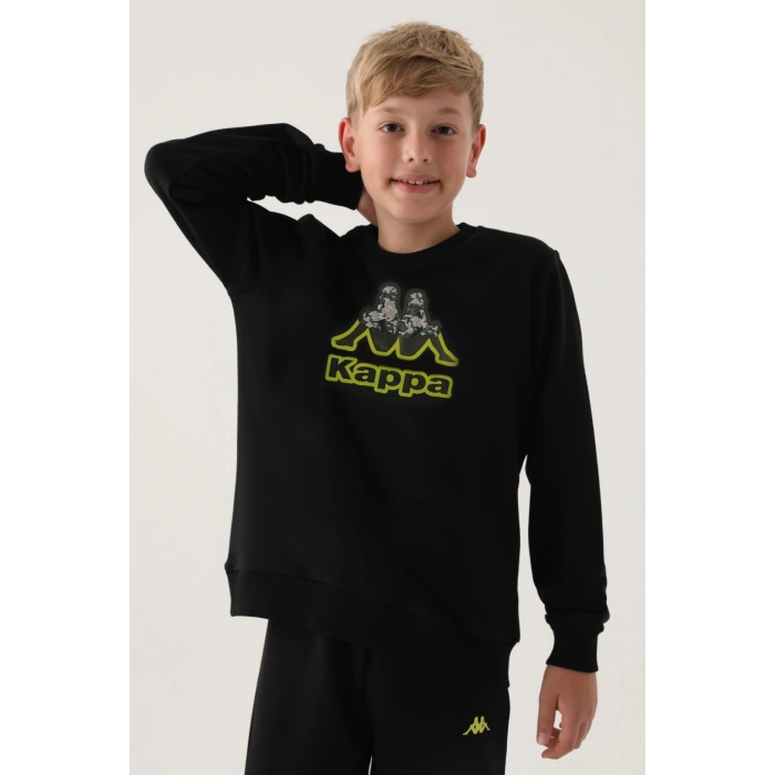 KAPPA ERKEK ÇOCUK SWEATSHIRT - SİYAH