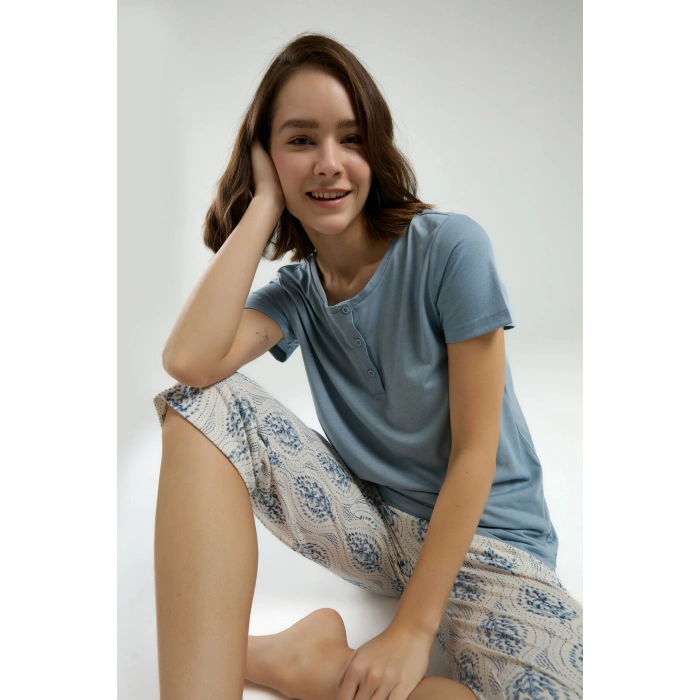 ARNETTA KADIN KAPRİ TAKIM - DUMAN