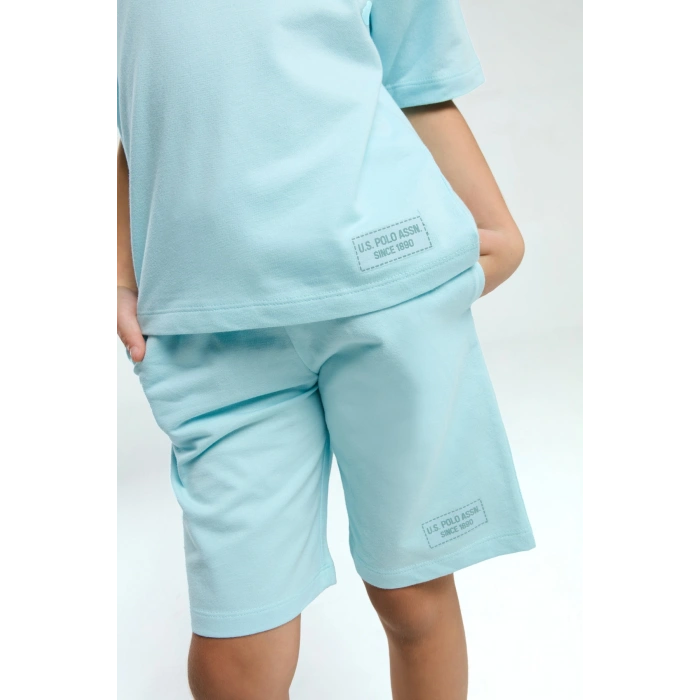 KIZ GARSON BERMUDA TAKIM - AÇIK MAVİ