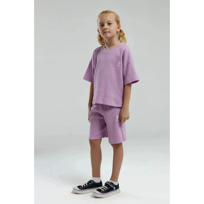 KIZ ÇOCUK BERMUDA TAKIM - MAUVE