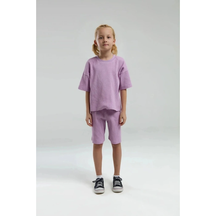 KIZ ÇOCUK BERMUDA TAKIM - MAUVE