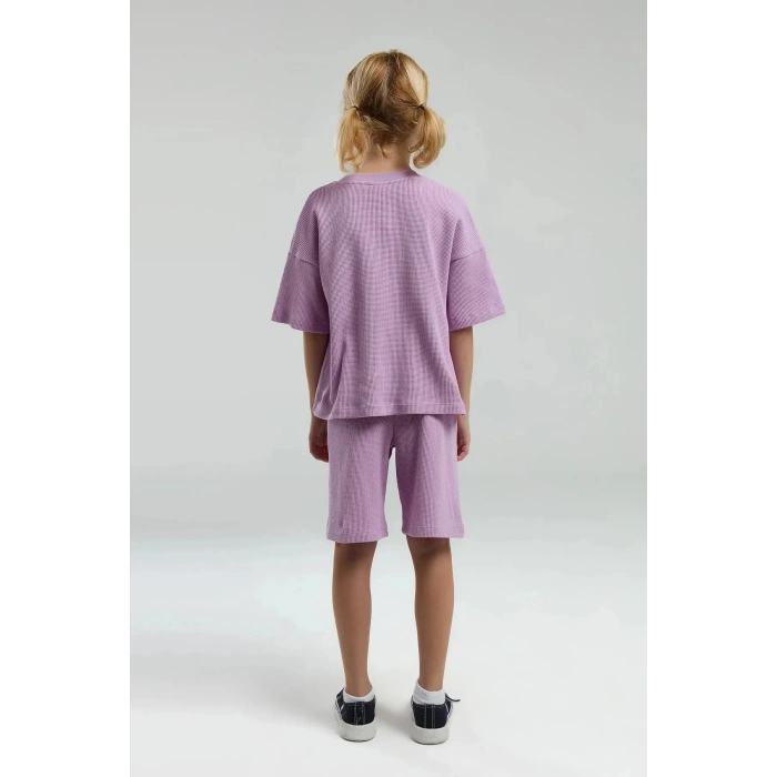 KIZ ÇOCUK BERMUDA TAKIM - MAUVE