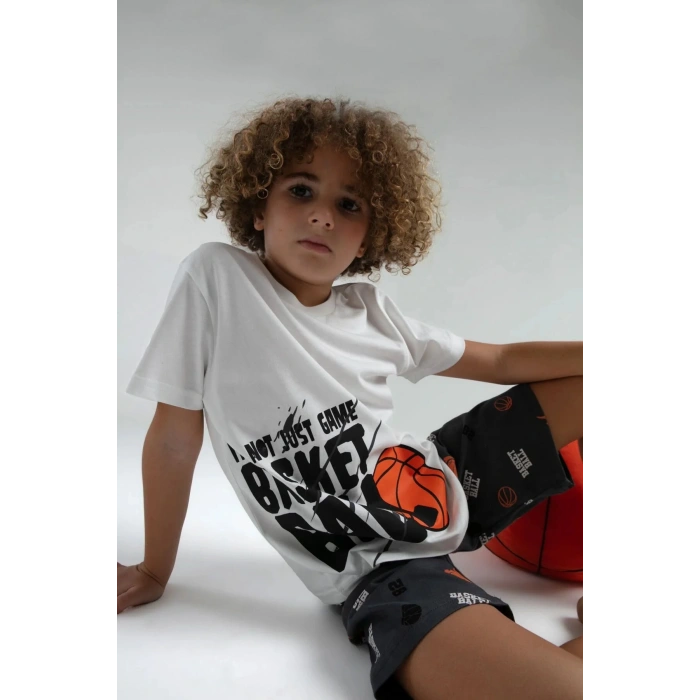 ERKEK ÇOCUK BERMUDA TAKIM - Beyaz