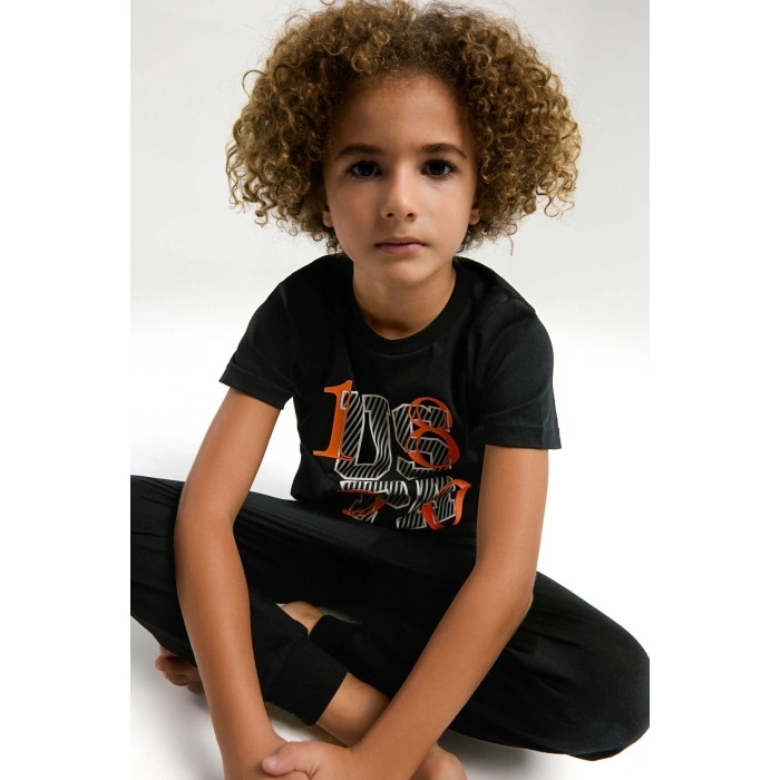 ERKEK ÇOCUK PİJAMA TAKIMI - siyah