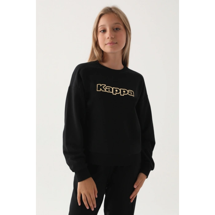 KAPPA KIZ ÇOCUK SWEATSHIRT - SİYAH