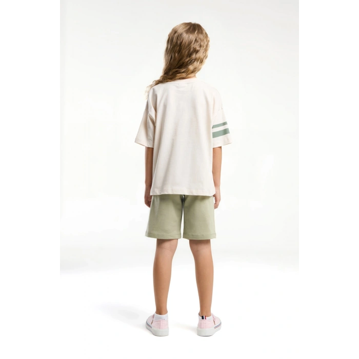 KIZ GARSON BERMUDA TAKIM - Açık BEJ