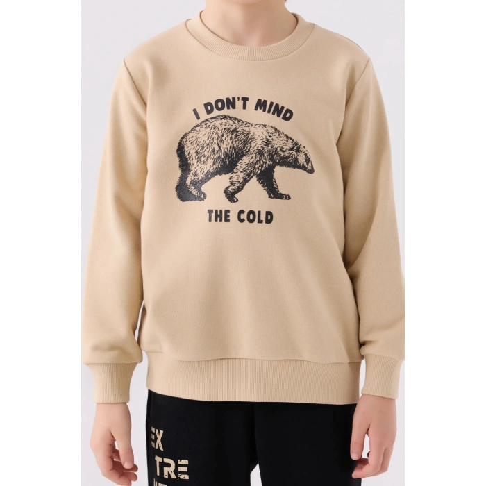 ERKEK ÇOCUK EŞOFMAN TAKIM - BEJ