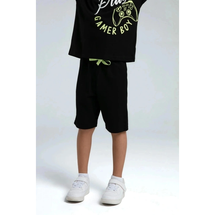 ERKEK ÇOCUK BERMUDA TAKIM - siyah