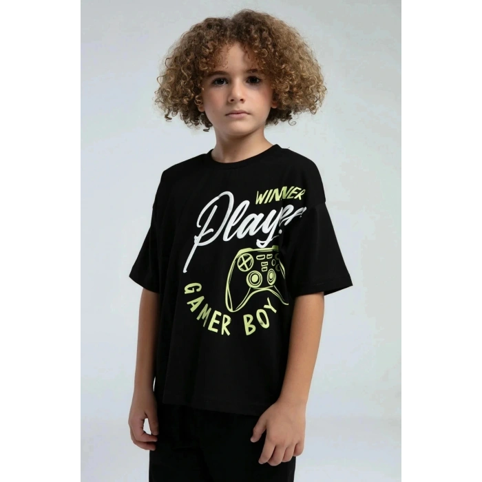 ERKEK ÇOCUK BERMUDA TAKIM - siyah