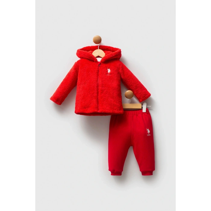 U.S.POLO ASSN KIZ BEBEK 3LÜ TAKIM - KIRMIZI