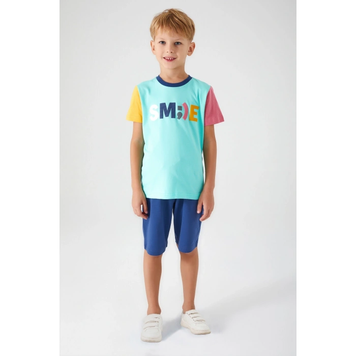 ERKEK ÇOCUK BERMUDA TAKIM - BAMBU