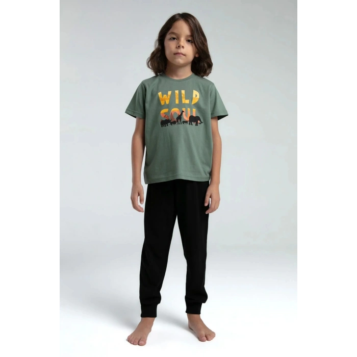 ERKEK ÇOCUK İKİLİ TAKIM - KOYU YEŞİL