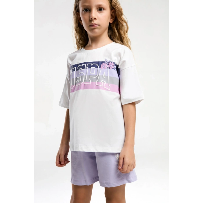 KIZ ÇOCUK ŞORT TAKIM - Beyaz