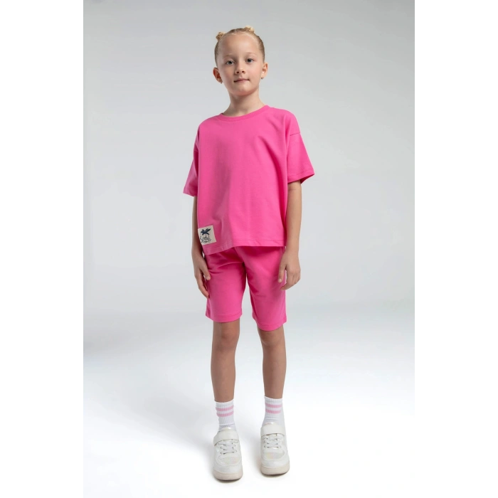 ANNE KIZ BERMUDA TAKIM - AÇIK FUŞYA