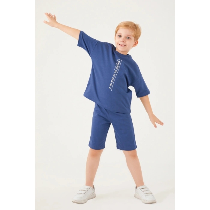 ERKEK ÇOCUK BERMUDA TAKIM - GECE MAVİSİ