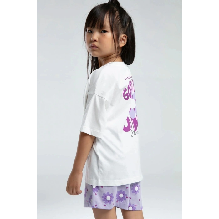 KIZ ÇOCUK ŞORT TAKIM - Beyaz